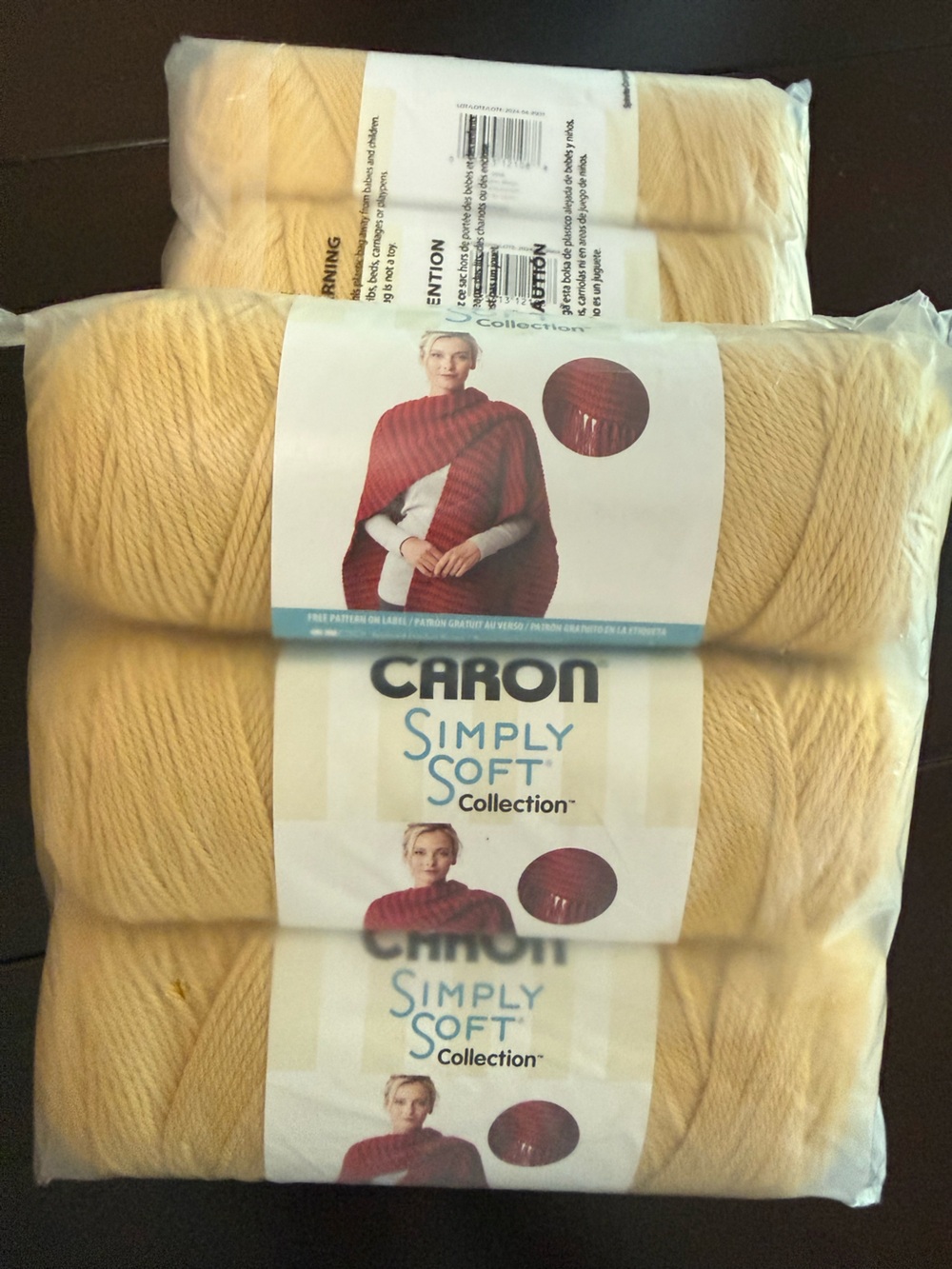 Caron Simply Soft Collection Yarn - Pale Yellow